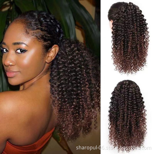 ponytail attachment hair long and short length water wave kinky curly pixie curl